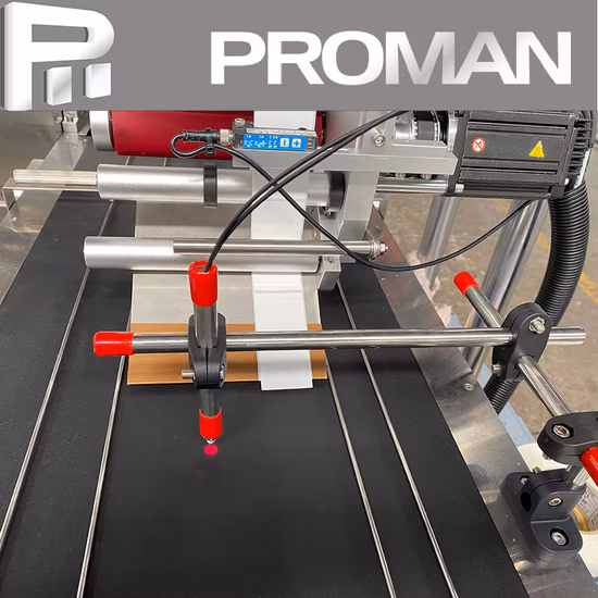 Automatische doppelseitige Etikettiermaschine für flache, quadratische Plastikflaschenaufkleber auf Vorder- und Rückseite