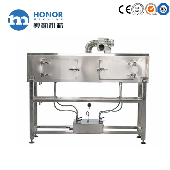 Schrumpfschlauch-Etikettiermaschine für runde Flaschen. Schrumpfschlauch-Etikettiermaschine für Ölflaschen