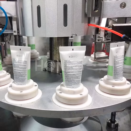 Honemix Automatische Kunststofftuben-Füll- und Verschließmaschine für laminierte Tubenverpackungsmaschine für Kosmetik/Handcreme/Desinfektionsgel, Zahnpasta/Salbe