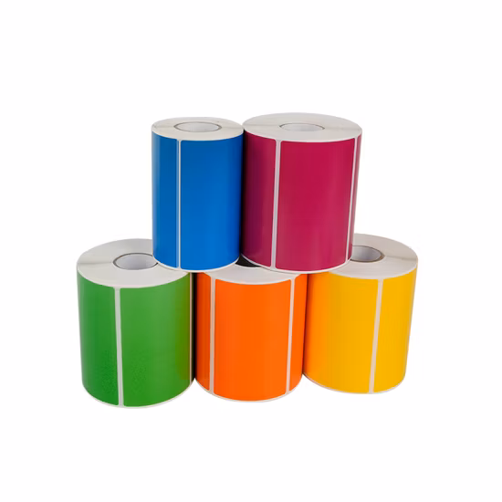 Beschichtetes Jumbo-Rollenetikett, Rohmaterial, selbstklebender Gefrierkleber oben, direkt thermisch klebender Papieretikettenaufkleber